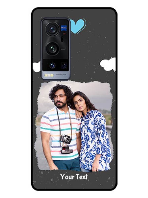 Custom Vivo X60 Pro Plus 5G Custom Glass Phone Case - Splashes with love doodles Design
