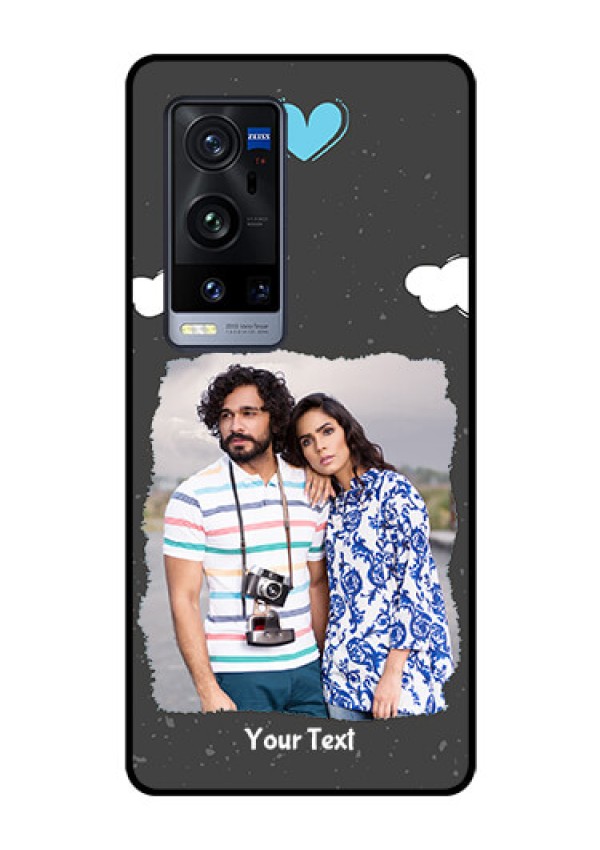 Vivo X60 Pro Plus 5G Custom Glass Phone Case - Splashes with love doodles Design