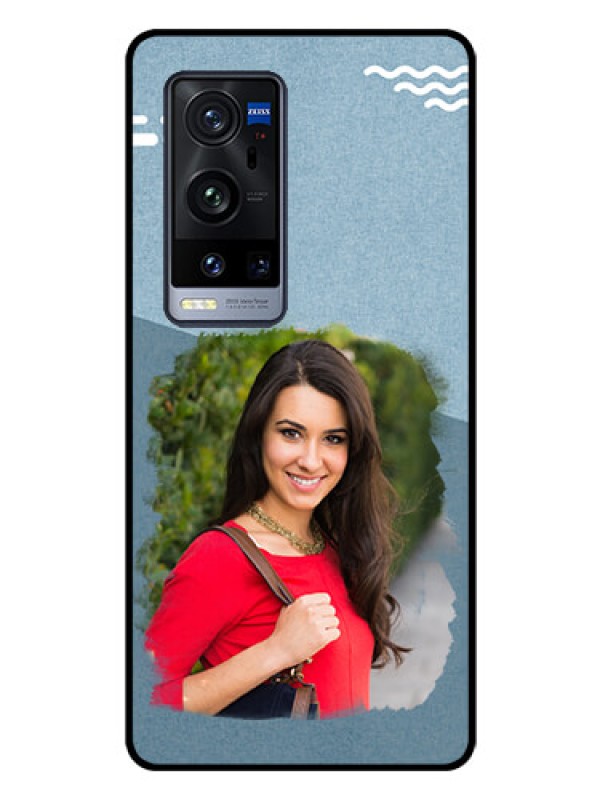 Custom Vivo X60 Pro Plus 5G Custom Glass Mobile Case - Grunge Line Art Design