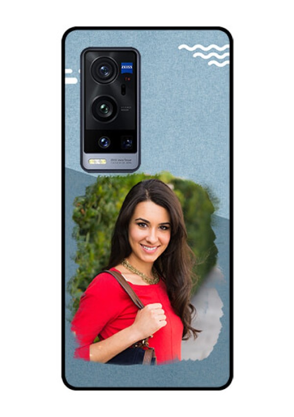 Vivo X60 Pro Plus 5G Custom Glass Mobile Case - Grunge Line Art Design