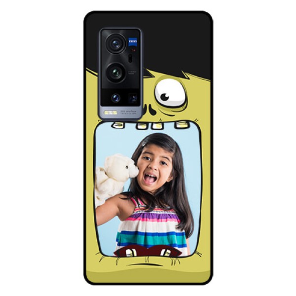 Vivo X60 Pro Plus 5G Personalized Glass Phone Case - Cartoon monster back case Design