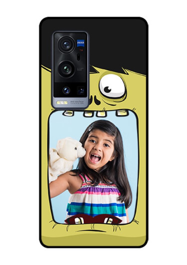 Vivo X60 Pro Plus 5G Personalized Glass Phone Case - Cartoon monster back case Design