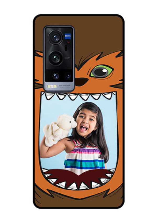 Vivo X60 Pro Plus 5G Photo Printing on Glass Case - Owl Monster Back Case Design