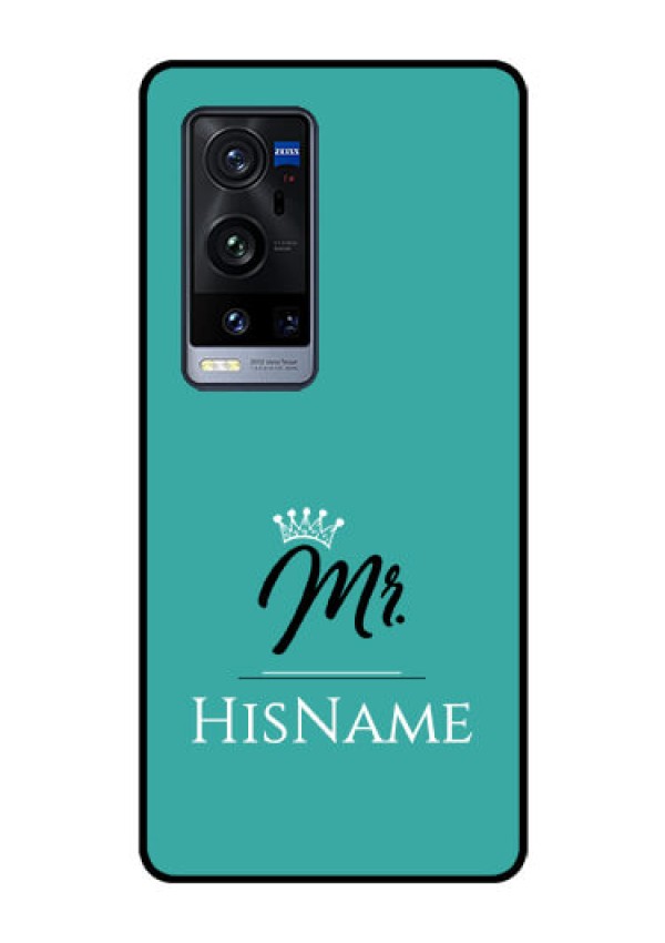 Vivo X60 Pro Plus 5G Custom Glass Phone Case Mr with Name
