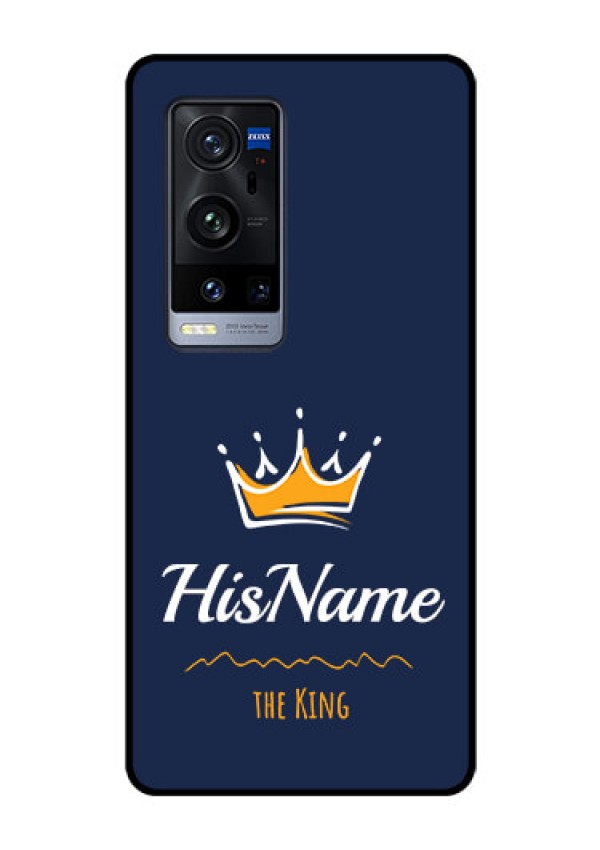 Vivo X60 Pro Plus 5G Glass Phone Case King with Name