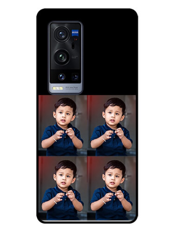 Custom Vivo X60 Pro Plus 5G 4 Image Holder on Glass Mobile Cover