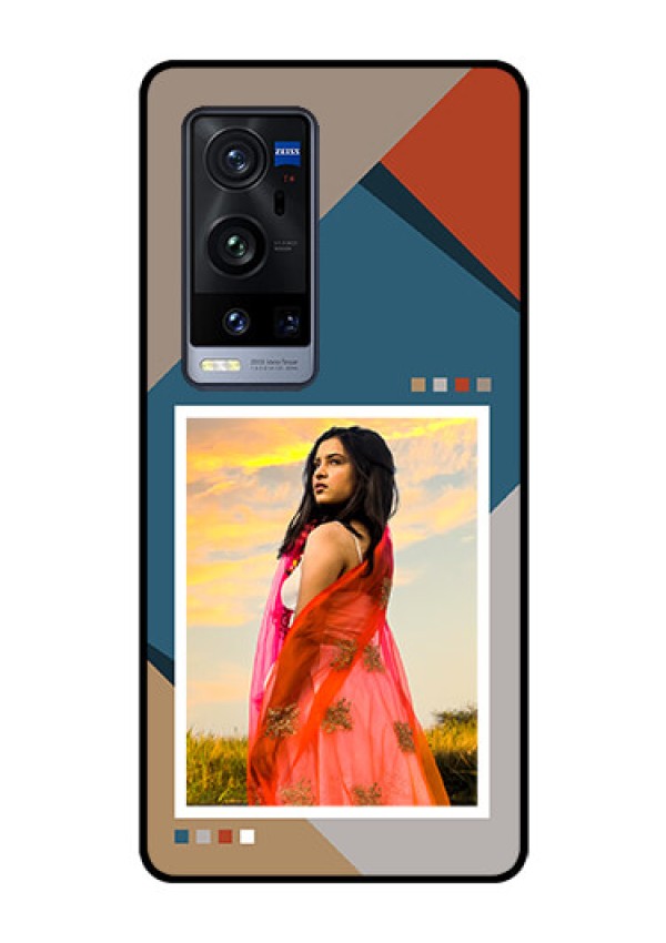 Vivo X60 Pro Plus 5G Personalized Glass Phone Case - Retro color pallet Design