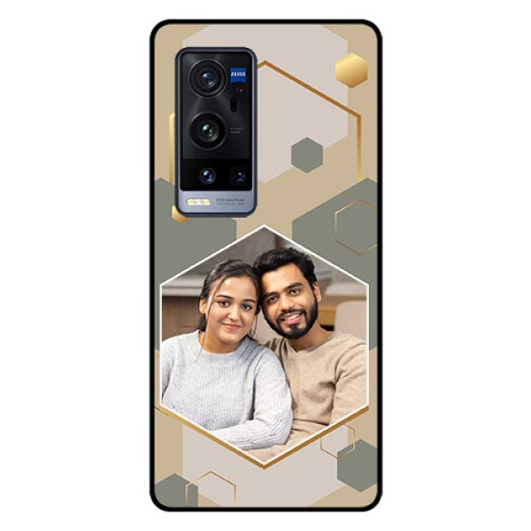 Vivo X60 Pro Plus 5G Photo Printing on Glass Case - Stylish Hexagon Pattern Design Vivo X60 Pro Plus 5G Photo Printing on Glass Case - Stylish Hexagon Pattern Design