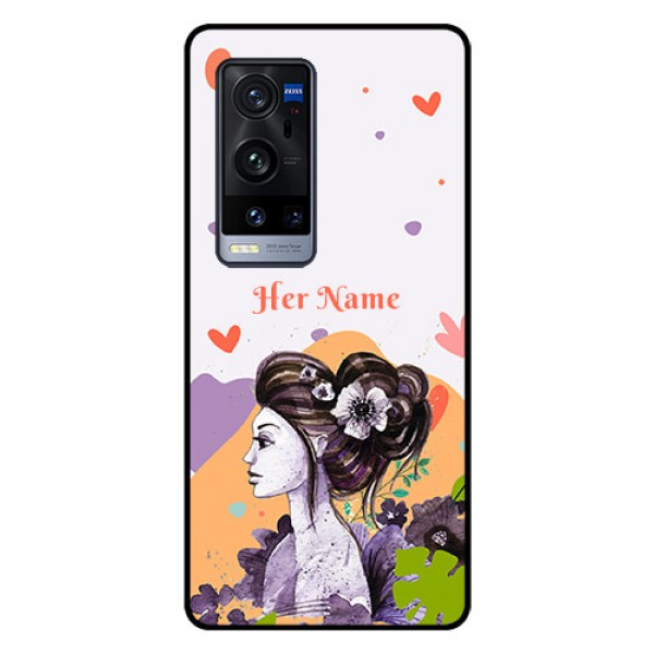 Vivo X60 Pro Plus 5G Personalized Glass Phone Case - Woman And Nature Design