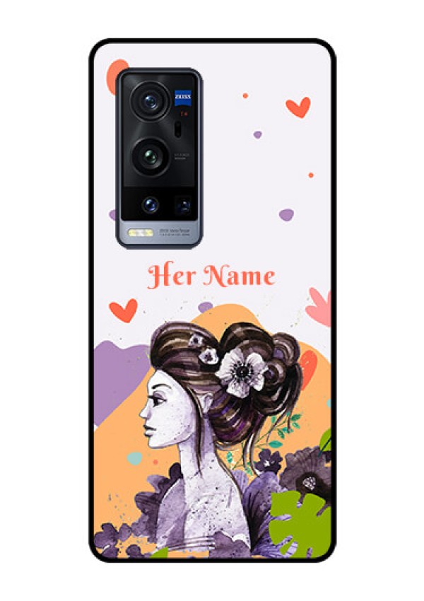 Vivo X60 Pro Plus 5G Personalized Glass Phone Case - Woman And Nature Design