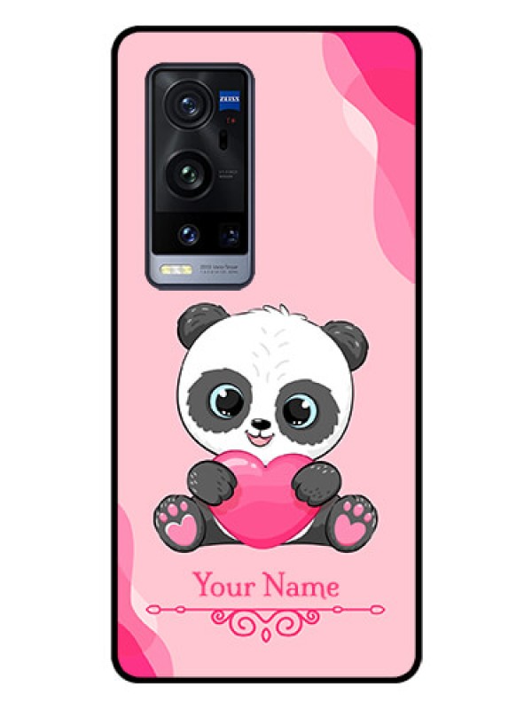 Custom Vivo X60 Pro Plus 5G Custom Glass Mobile Case - Cute Panda Design