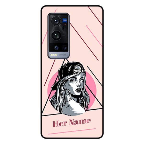 Vivo X60 Pro Plus 5G Personalized Glass Phone Case - Rockstar Girl Design