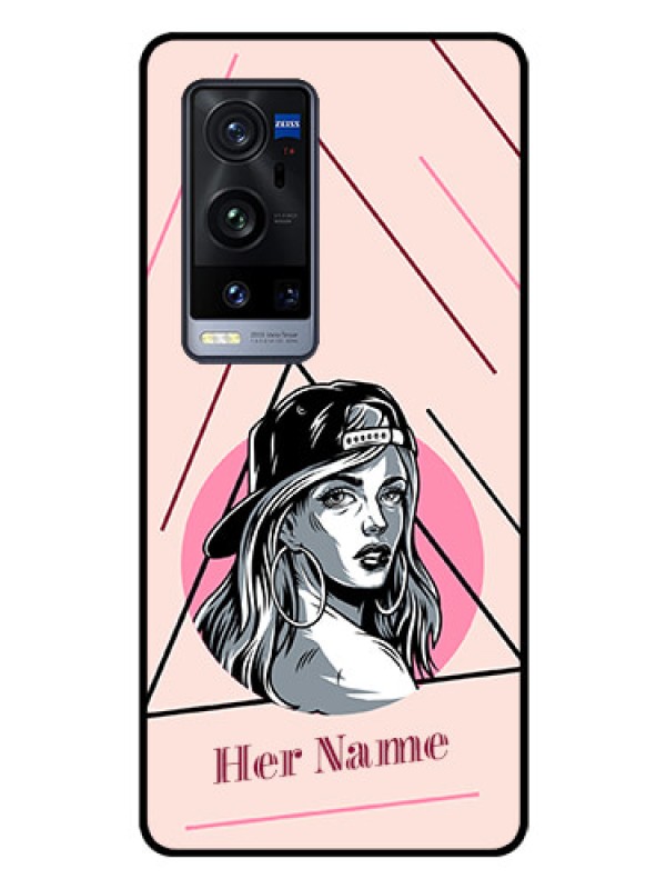Custom Vivo X60 Pro Plus 5G Personalized Glass Phone Case - Rockstar Girl Design