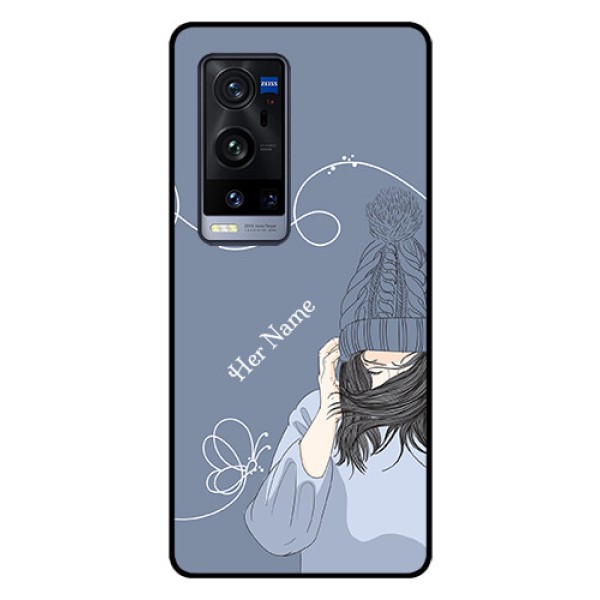 Vivo X60 Pro Plus 5G Custom Glass Mobile Case - Girl in winter outfit Design Vivo X60 Pro Plus 5G Custom Glass Mobile Case - Girl in winter outfit Design