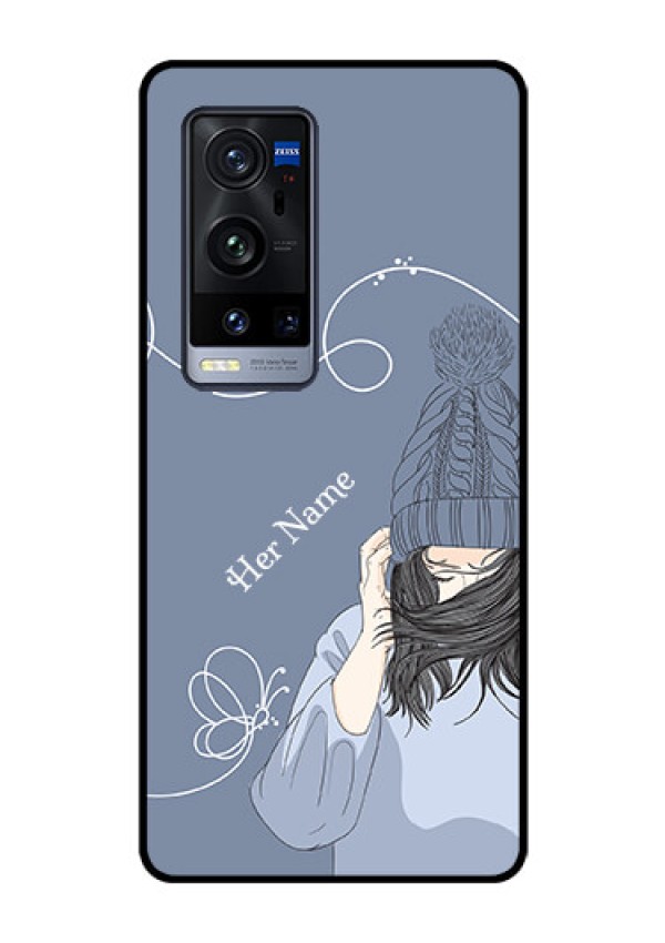 Vivo X60 Pro Plus 5G Custom Glass Mobile Case - Girl in winter outfit Design