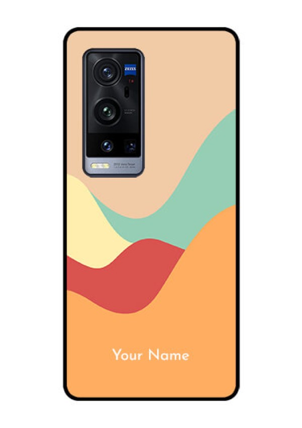 Vivo X60 Pro Plus 5G Personalized Glass Phone Case - Ocean Waves Multi-colour Design