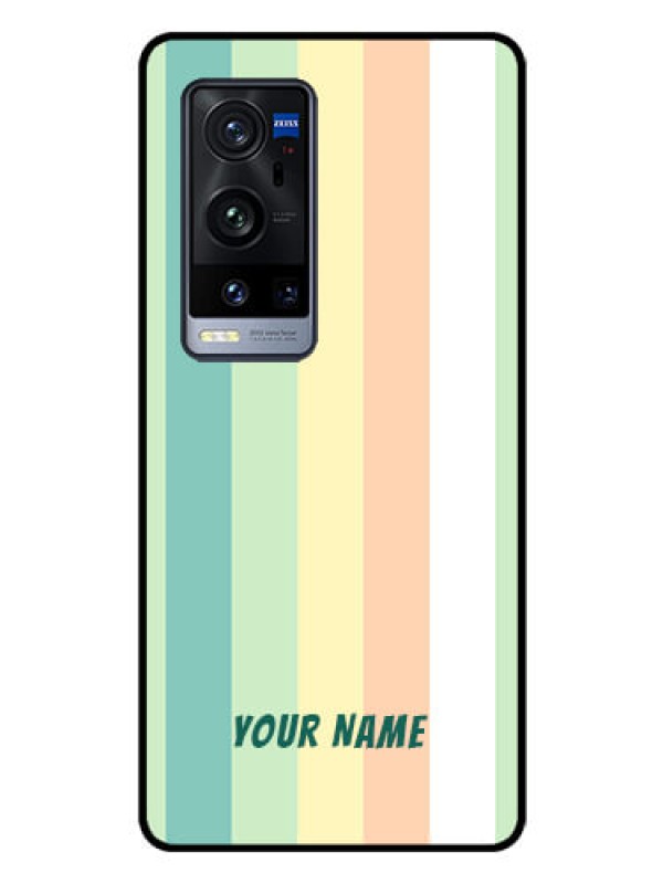 Custom Vivo X60 Pro Plus 5G Photo Printing on Glass Case - Multi-colour Stripes Design