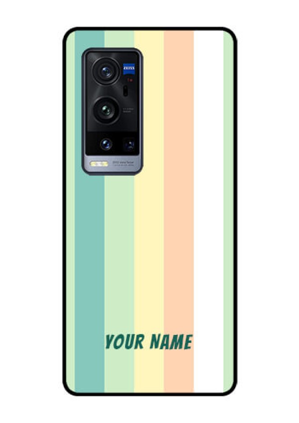 Vivo X60 Pro Plus 5G Photo Printing on Glass Case - Multi-colour Stripes Design