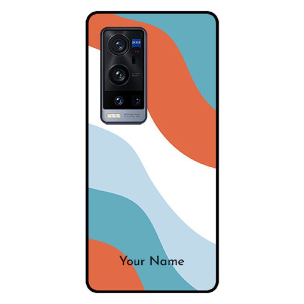 Vivo X60 Pro Plus 5G Custom Glass Mobile Case - coloured Waves Design
