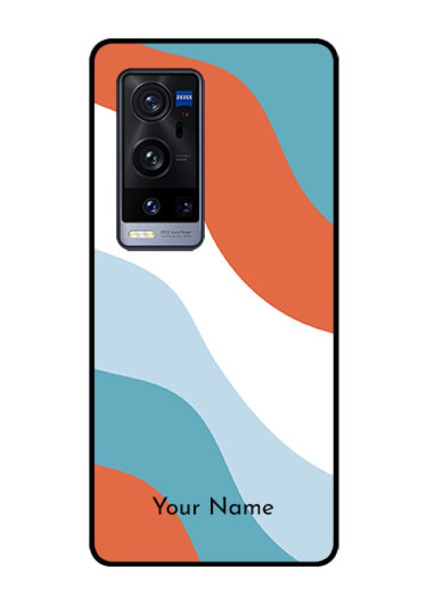 Vivo X60 Pro Plus 5G Custom Glass Mobile Case - coloured Waves Design