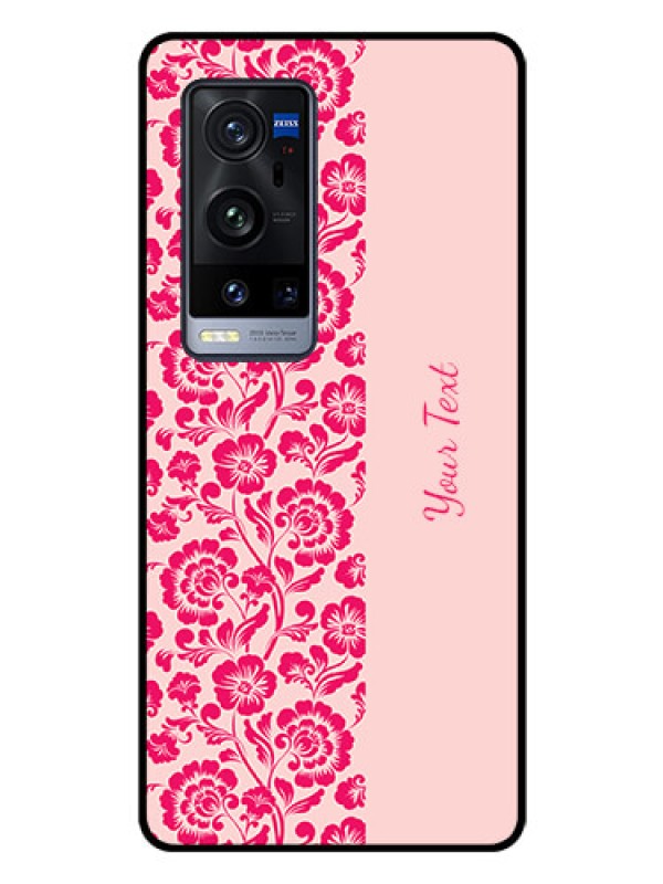 Custom Vivo X60 Pro Plus 5G Custom Glass Phone Case - Attractive Floral Pattern Design