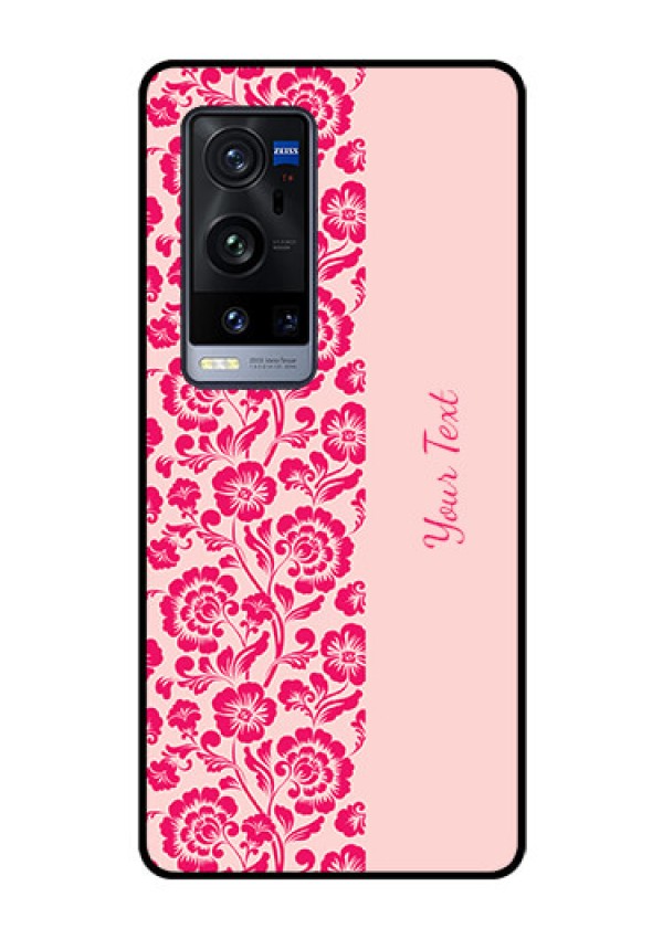 Vivo X60 Pro Plus 5G Custom Glass Phone Case - Attractive Floral Pattern Design