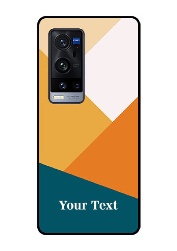 Vivo X60 Pro Plus 5G Personalized Glass Phone Case - Stacked Multi-colour Design