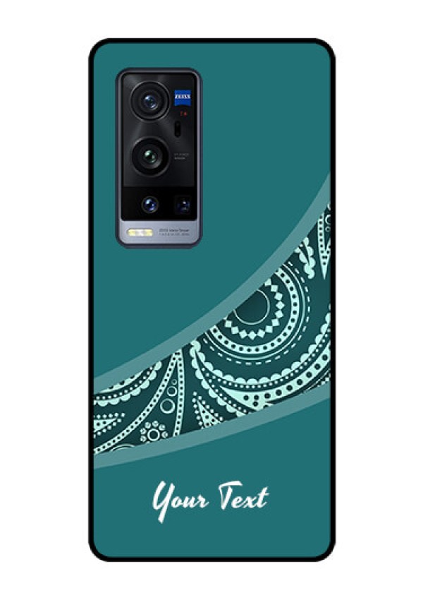 Vivo X60 Pro Plus 5G Photo Printing on Glass Case - semi visible floral Design