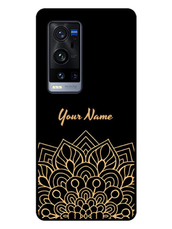 Custom Vivo X60 Pro Plus 5G Custom Glass Phone Case - Golden mandala Design