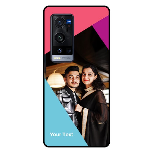 Vivo X60 Pro Plus 5G Custom Glass Mobile Case - Stacked Triple colour Design Vivo X60 Pro Plus 5G Custom Glass Mobile Case - Stacked Triple colour Design