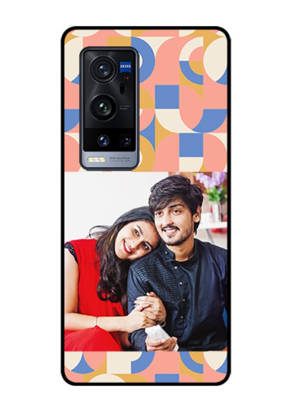 Vivo X60 Pro Plus 5G Photo Printing on Glass Case - Semi-circle Maze Pattern Design