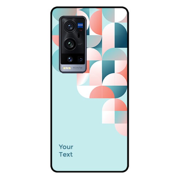 Vivo X60 Pro Plus 5G Custom Glass Phone Case - Stylish Semi-circle Pattern Design