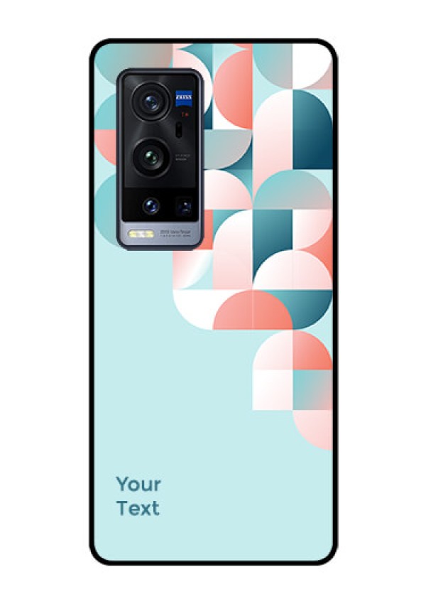 Vivo X60 Pro Plus 5G Custom Glass Phone Case - Stylish Semi-circle Pattern Design