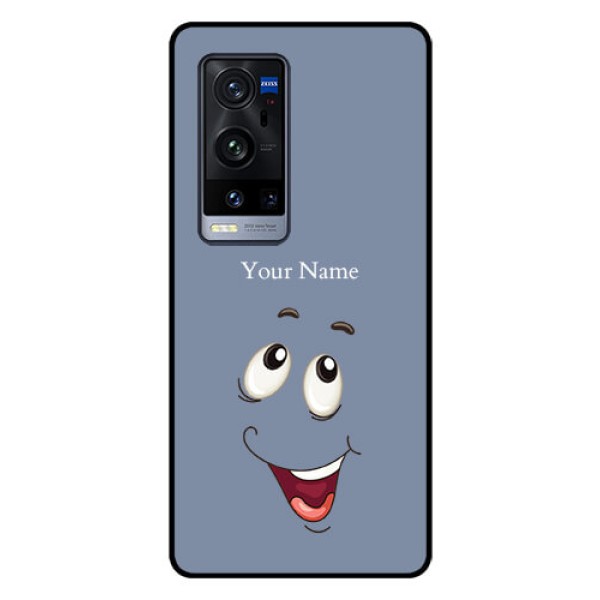 Vivo X60 Pro Plus 5G Photo Printing on Glass Case - Laughing Cartoon Face Design