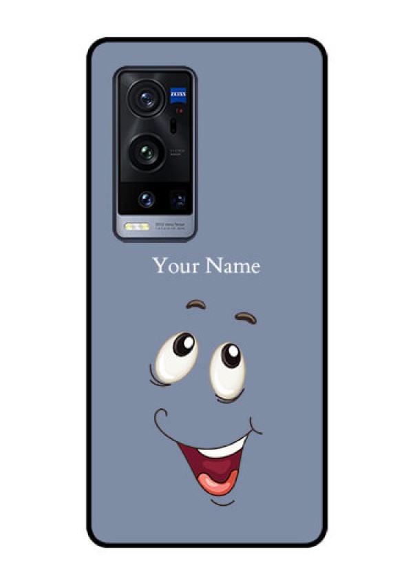 Vivo X60 Pro Plus 5G Photo Printing on Glass Case - Laughing Cartoon Face Design