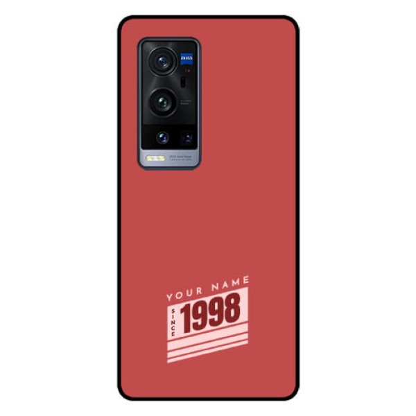 Vivo X60 Pro Plus 5G Custom Glass Phone Case - Red custom year of birth Design Vivo X60 Pro Plus 5G Custom Glass Phone Case - Red custom year of birth Design