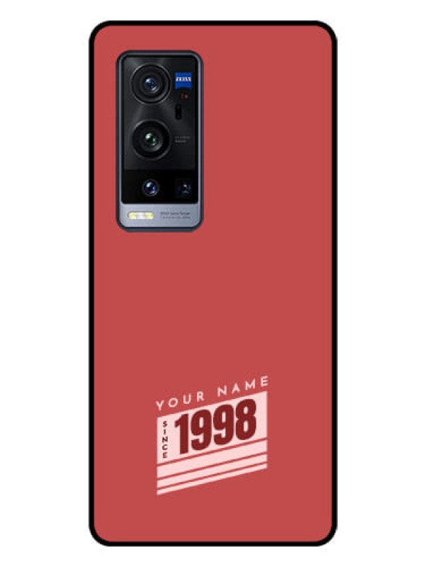 Custom Vivo X60 Pro Plus 5G Custom Glass Phone Case - Red custom year of birth Design