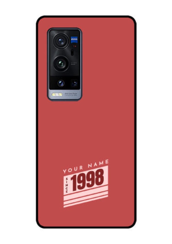 Vivo X60 Pro Plus 5G Custom Glass Phone Case - Red custom year of birth Design