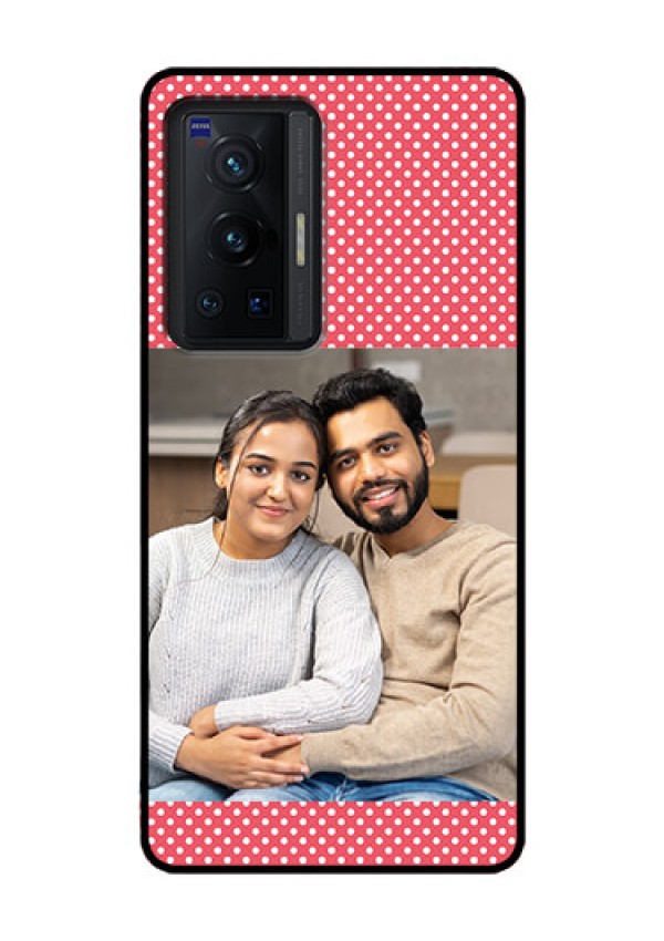 Vivo X70 Pro 5G Custom Glass Phone Case - White Dotted Design