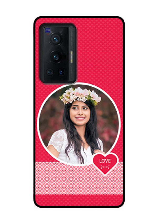Vivo X70 Pro 5G Personalised Glass Phone Case - Pink Pattern Design