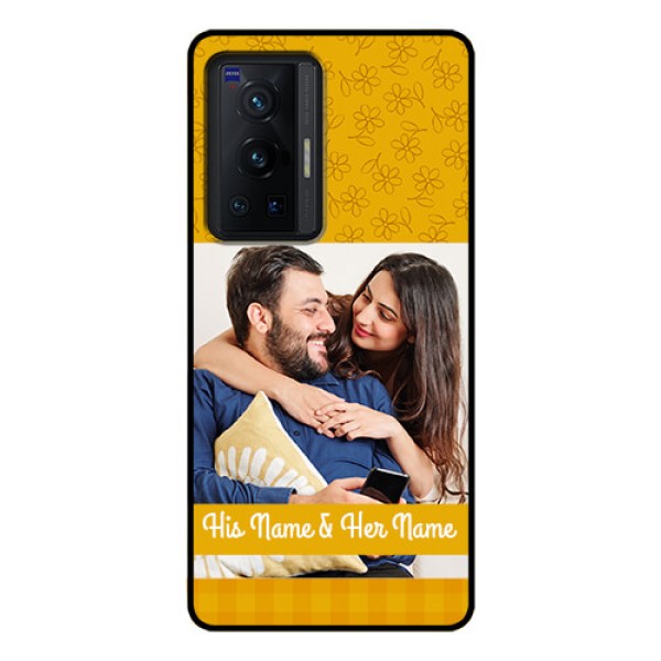Vivo X70 Pro 5G Custom Glass Mobile Case - Yellow Floral Design