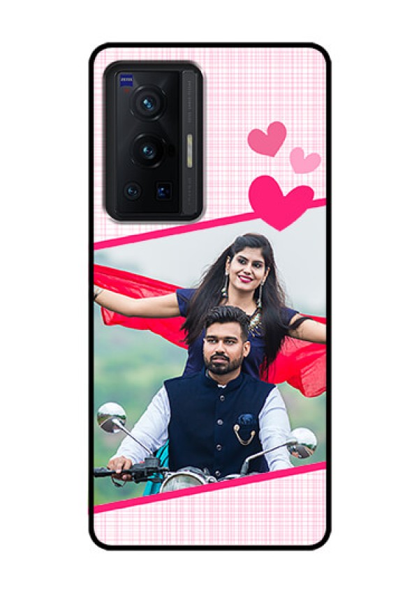 Vivo X70 Pro 5G Custom Glass Phone Case - Love Shape Heart Design