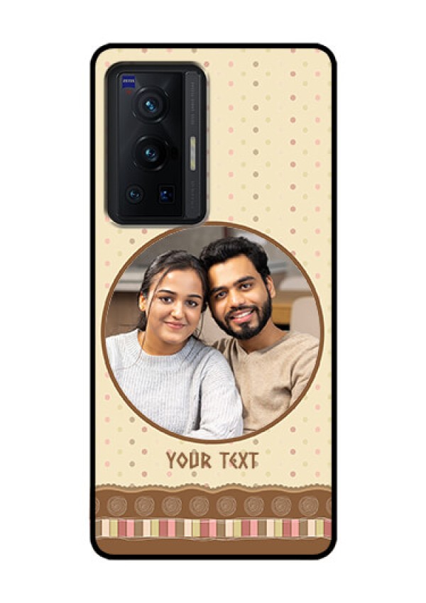 Vivo X70 Pro 5G Custom Glass Mobile Case - Brown Dotted Mobile Case Design