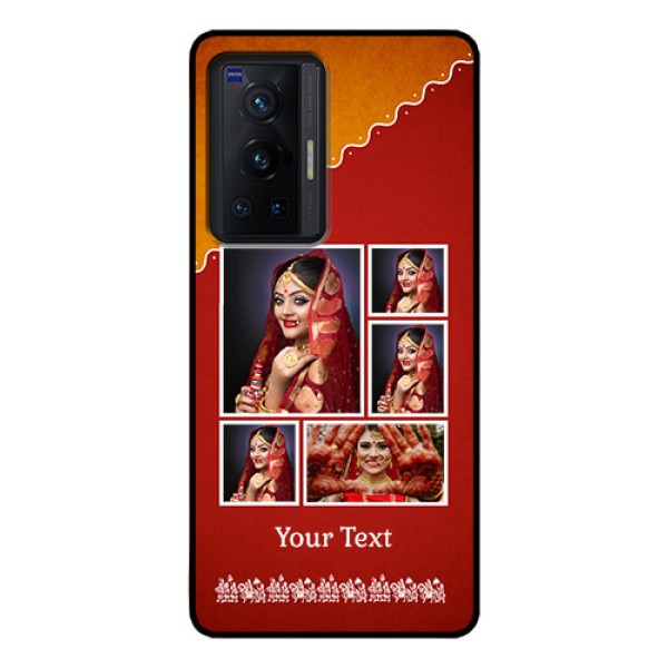 Vivo X70 Pro 5G Personalized Glass Phone Case - Wedding Pic Upload Design