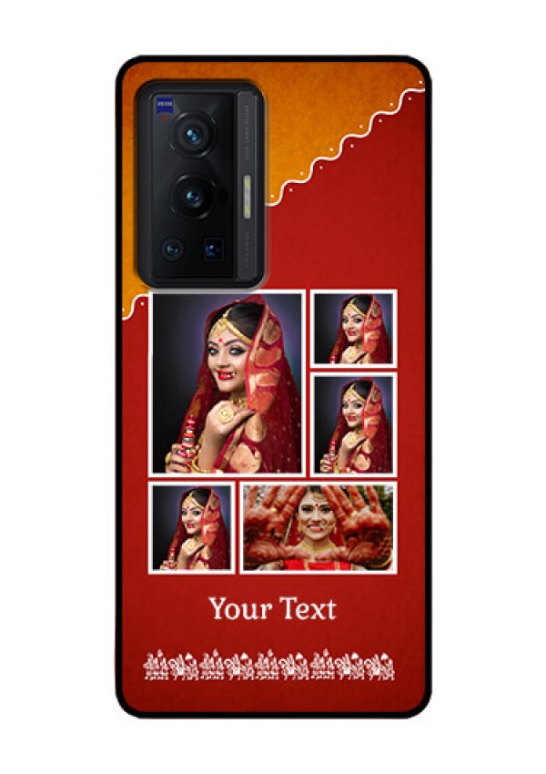 Vivo X70 Pro 5G Personalized Glass Phone Case - Wedding Pic Upload Design