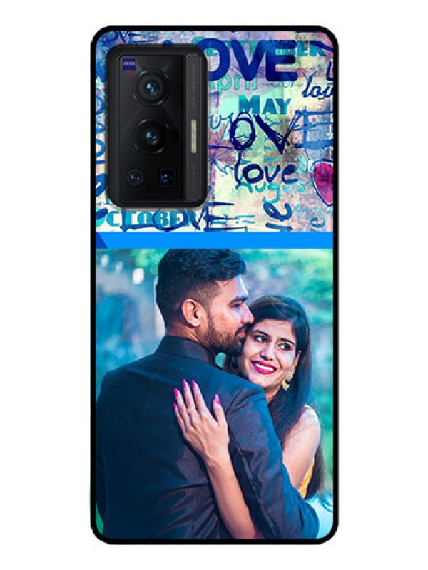 Custom Vivo X70 Pro 5G Custom Glass Mobile Case - Colorful Love Design