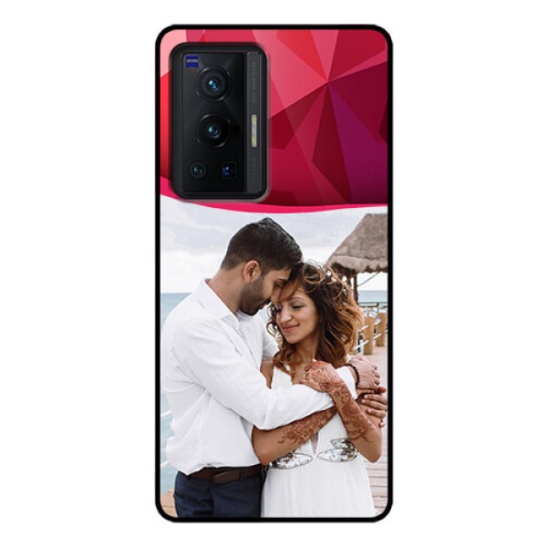 Vivo X70 Pro 5G Custom Glass Mobile Case - Red Abstract Design