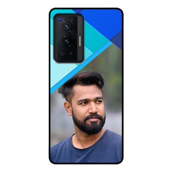 Vivo X70 Pro 5G Custom Glass Phone Case - Blue Pattern Design