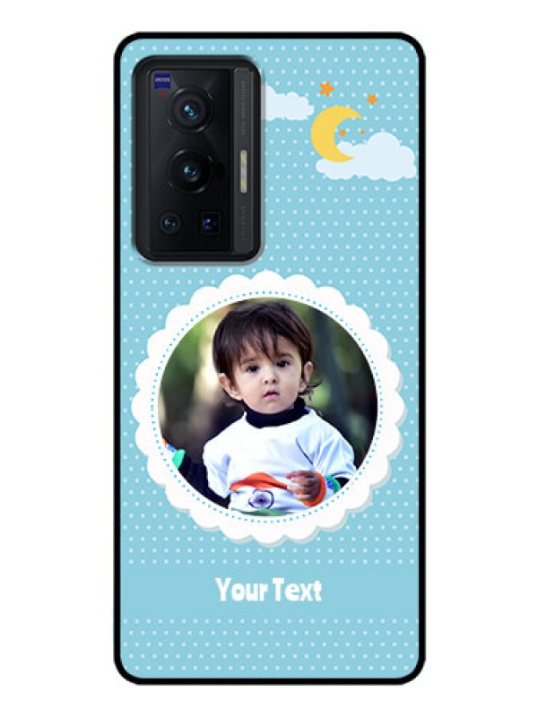 Custom Vivo X70 Pro 5G Personalised Glass Phone Case - Violet Pattern Design