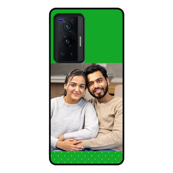 Vivo X70 Pro 5G Personalized Glass Phone Case - Green Pattern Design